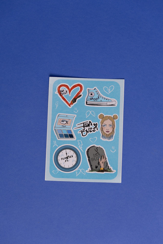 Cartela de Stickers (Adesivos) - Isa Buzzi